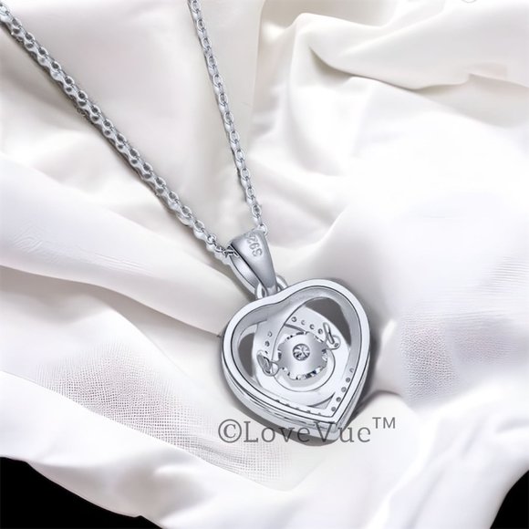 Certified 1/2ct. t.w. Diamond Dancing Heart Love Knot Brilliant Cut Necklace - Picture 4 of 15